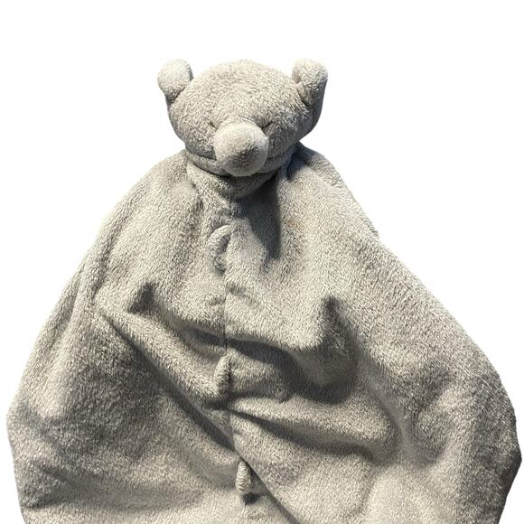 Angel Dear Elephant Lovey Security Blanket Plush Stitched Eyes Nursery Gray 12" - Picture 3 of 11